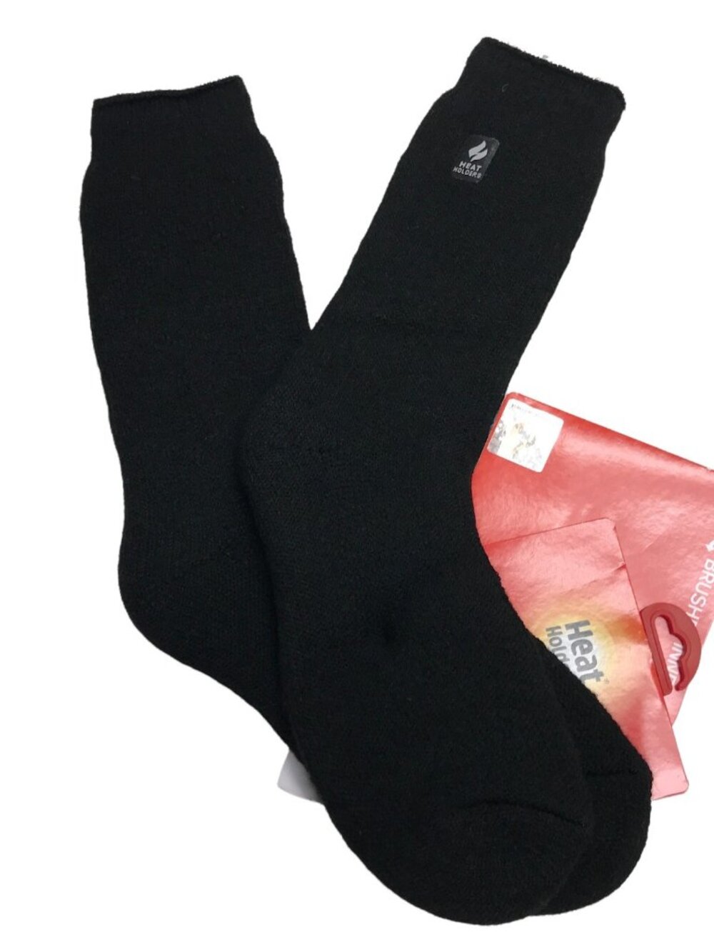 Heat Holders Womens Crew Socks 5-9 Black Thermal